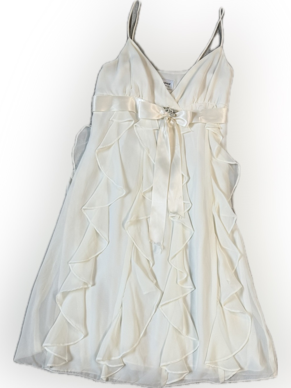 Betsey Johnson White Ruffle Mini Dress